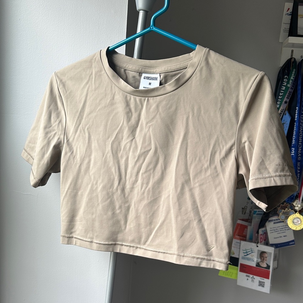 Gymshark Beige Crop T-Shirt